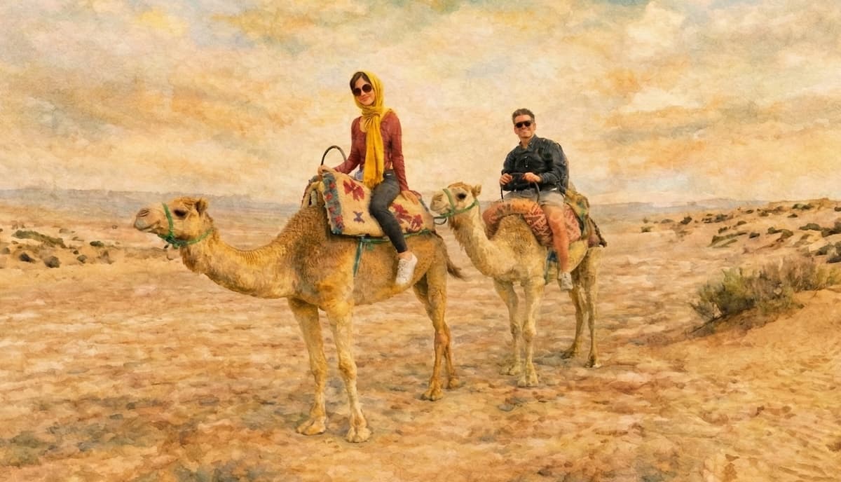 Couple laughing together